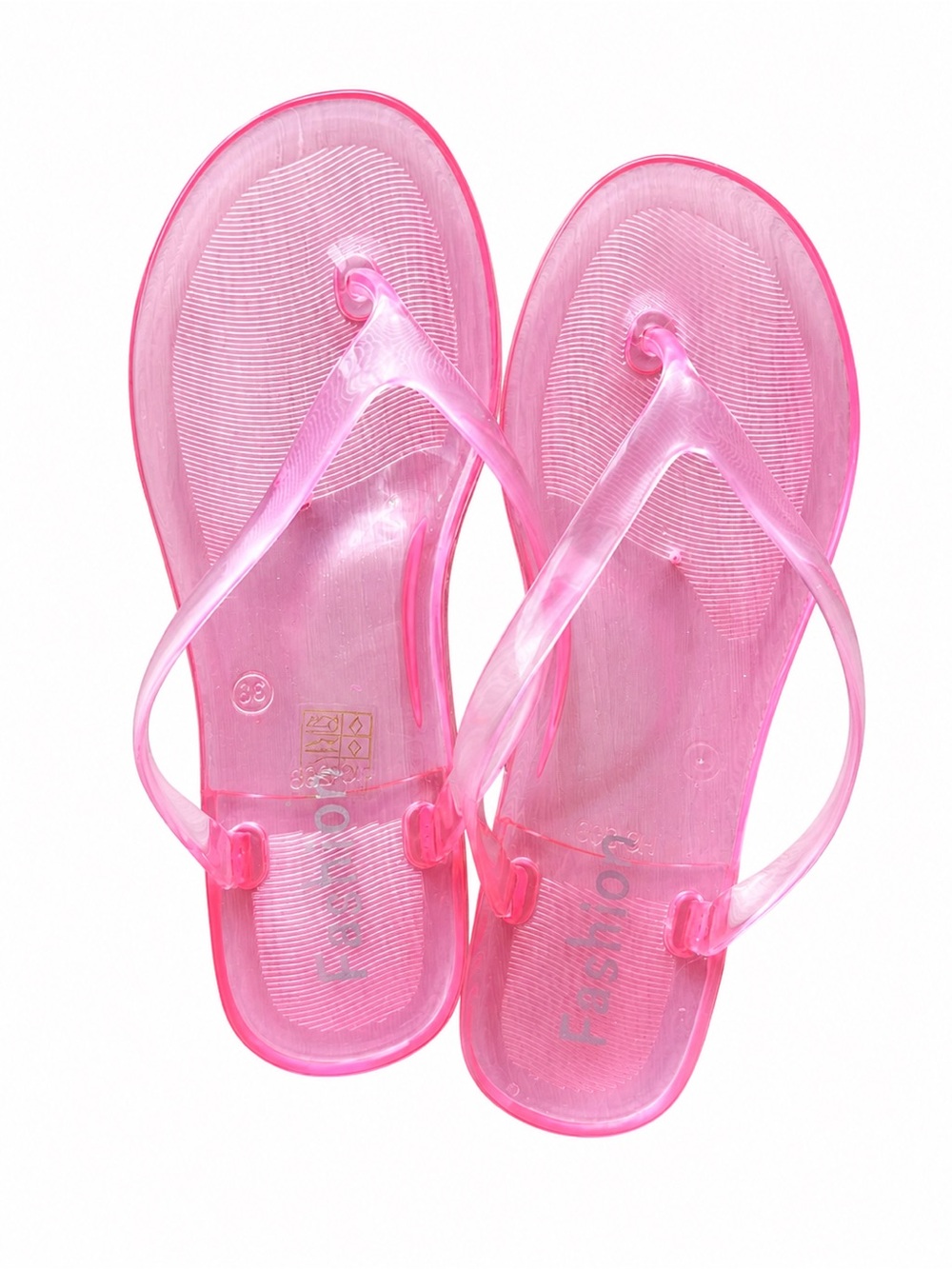 Pink Jelly Flip-Flop Sandals for Women